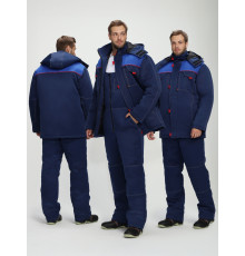 Костюм зимний Флофт-2 (тк.Смесовая,210) п/к, т.синий/васильковый